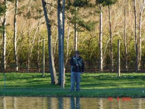 An angler in the gorgeously attractive surrounds of La Ferme in Franschoek.